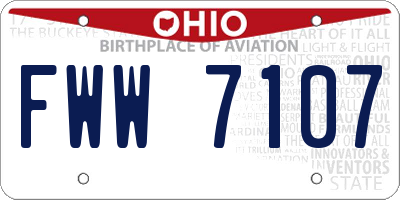 OH license plate FWW7107