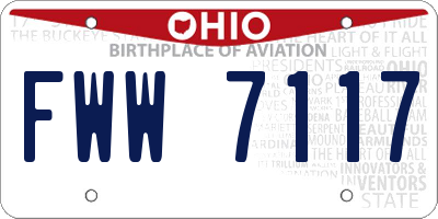 OH license plate FWW7117