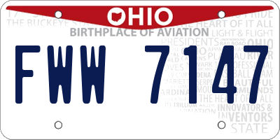 OH license plate FWW7147