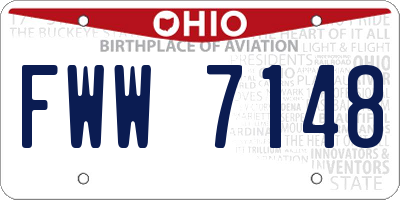 OH license plate FWW7148