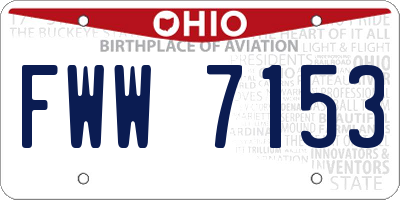 OH license plate FWW7153