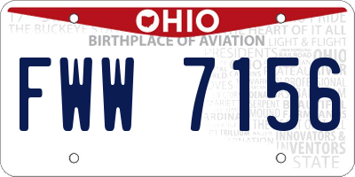 OH license plate FWW7156