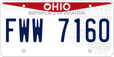 OH license plate FWW7160