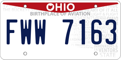 OH license plate FWW7163