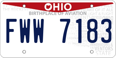OH license plate FWW7183