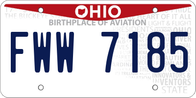 OH license plate FWW7185