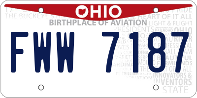 OH license plate FWW7187