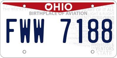 OH license plate FWW7188