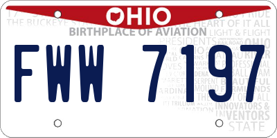 OH license plate FWW7197