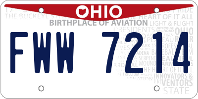 OH license plate FWW7214