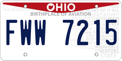 OH license plate FWW7215