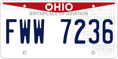 OH license plate FWW7236