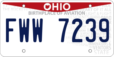 OH license plate FWW7239