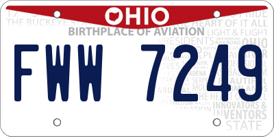 OH license plate FWW7249