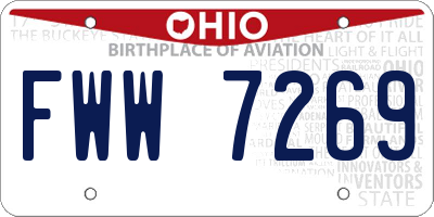 OH license plate FWW7269
