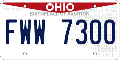 OH license plate FWW7300