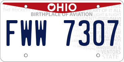 OH license plate FWW7307