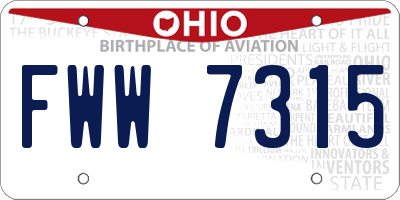 OH license plate FWW7315