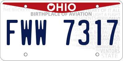 OH license plate FWW7317