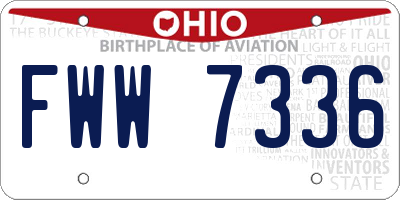 OH license plate FWW7336