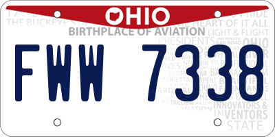 OH license plate FWW7338