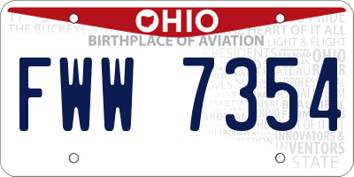 OH license plate FWW7354