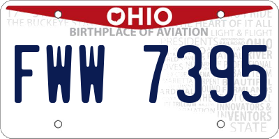 OH license plate FWW7395