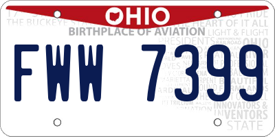 OH license plate FWW7399