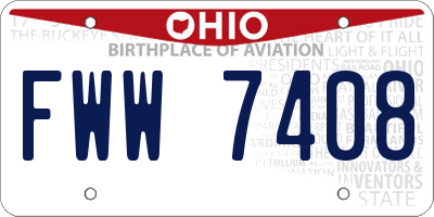 OH license plate FWW7408