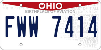 OH license plate FWW7414