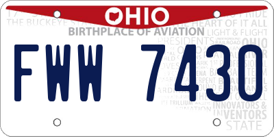 OH license plate FWW7430