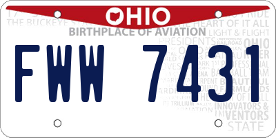OH license plate FWW7431