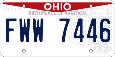 OH license plate FWW7446