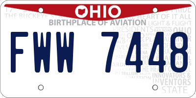 OH license plate FWW7448