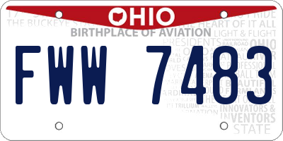 OH license plate FWW7483