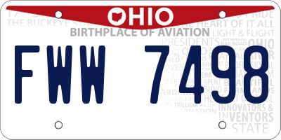 OH license plate FWW7498