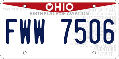 OH license plate FWW7506