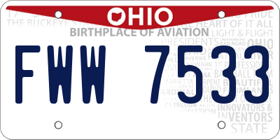 OH license plate FWW7533