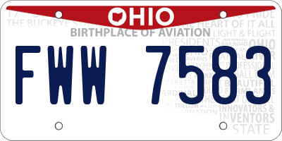 OH license plate FWW7583