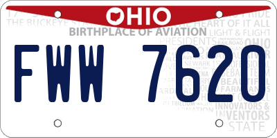 OH license plate FWW7620