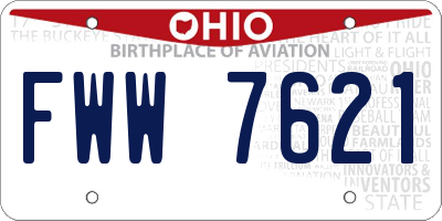 OH license plate FWW7621