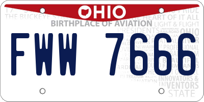 OH license plate FWW7666