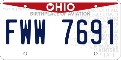OH license plate FWW7691