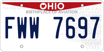 OH license plate FWW7697