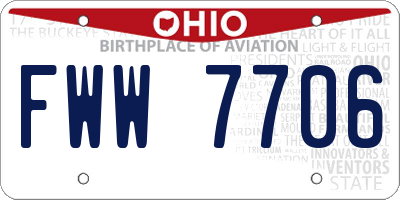 OH license plate FWW7706