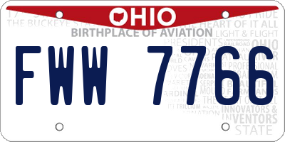 OH license plate FWW7766