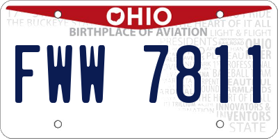 OH license plate FWW7811