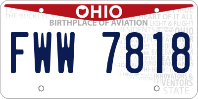 OH license plate FWW7818