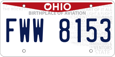 OH license plate FWW8153