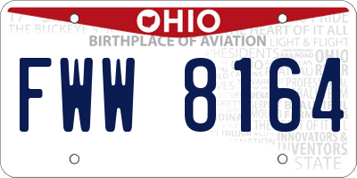 OH license plate FWW8164